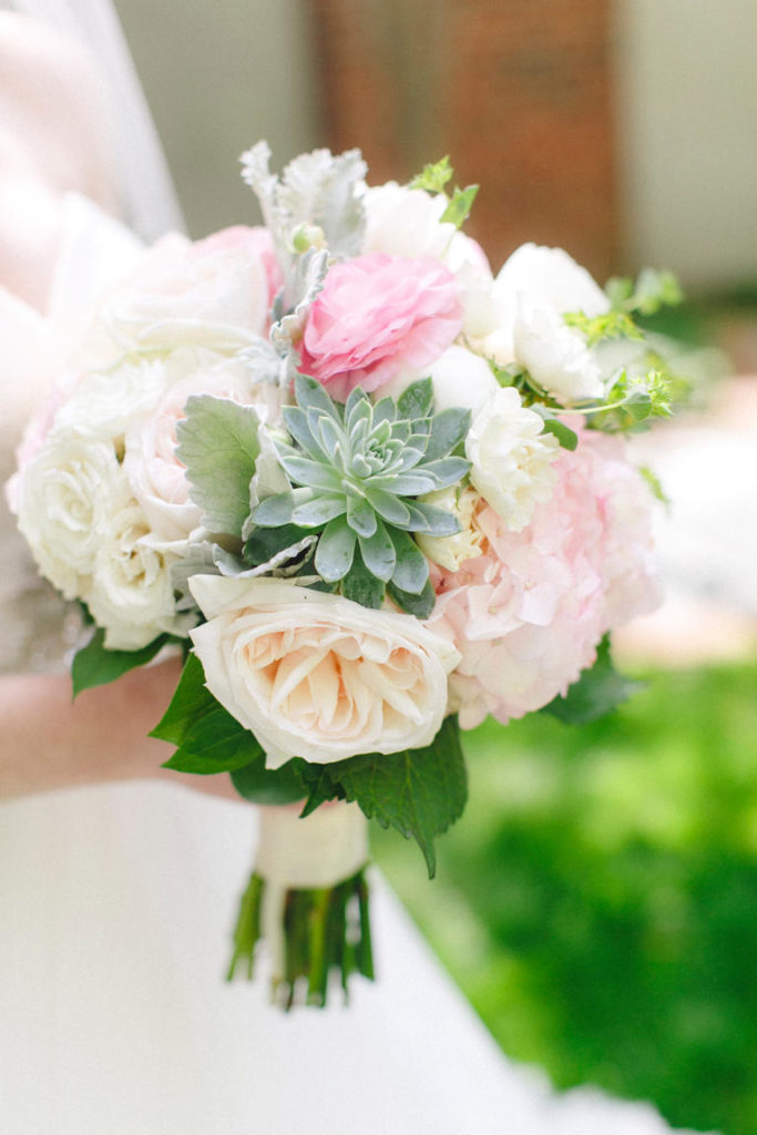 bouquet sposa con piante grasse