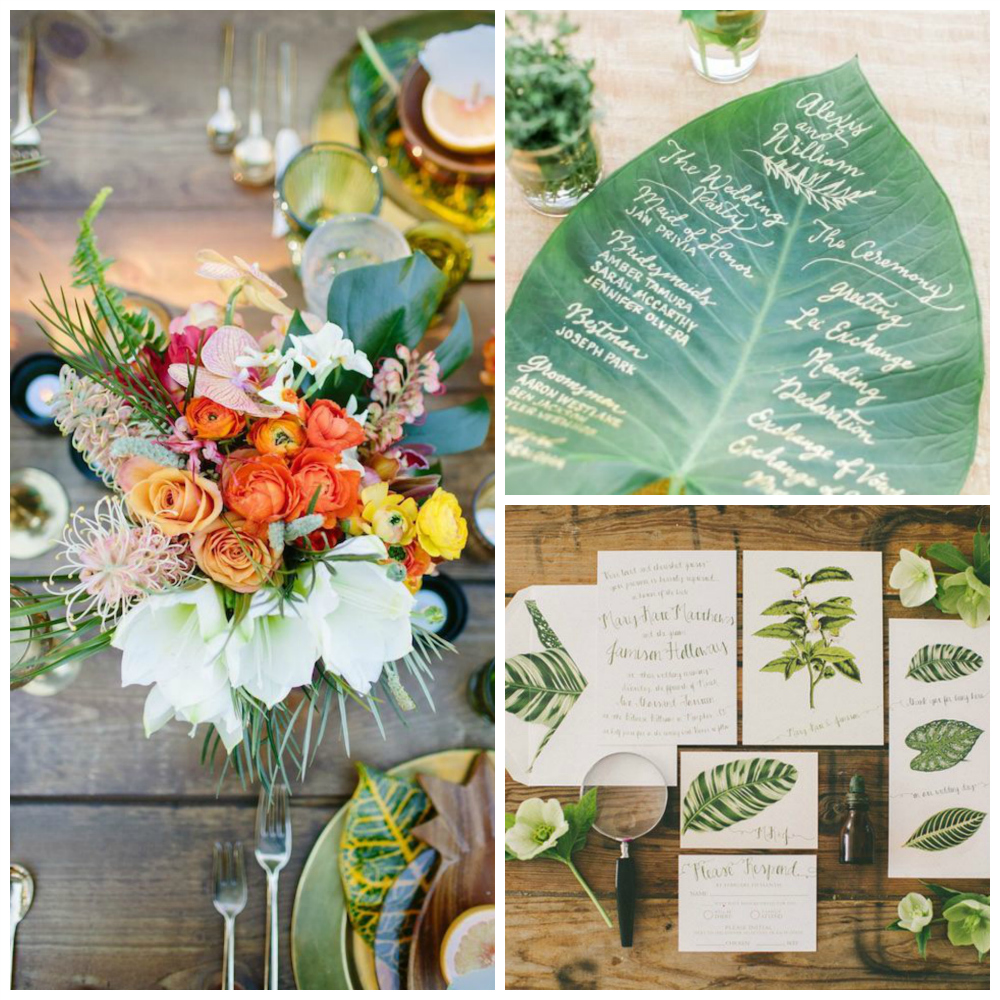 matrimonio con stile botanico