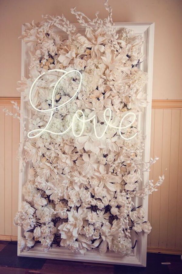 Flower wall per il matrimonio