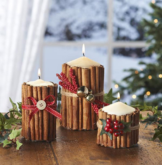idee per le candele di Natale