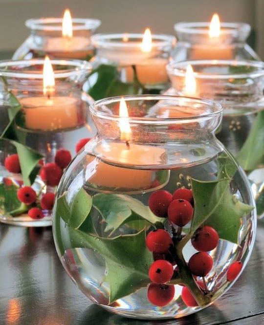 idee per le candele di Natale