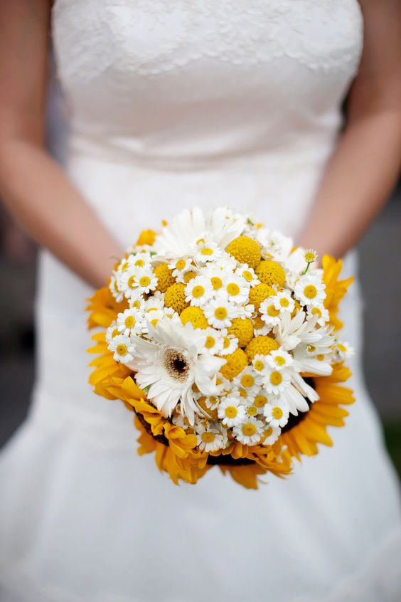 Bouquet sposa girasoli