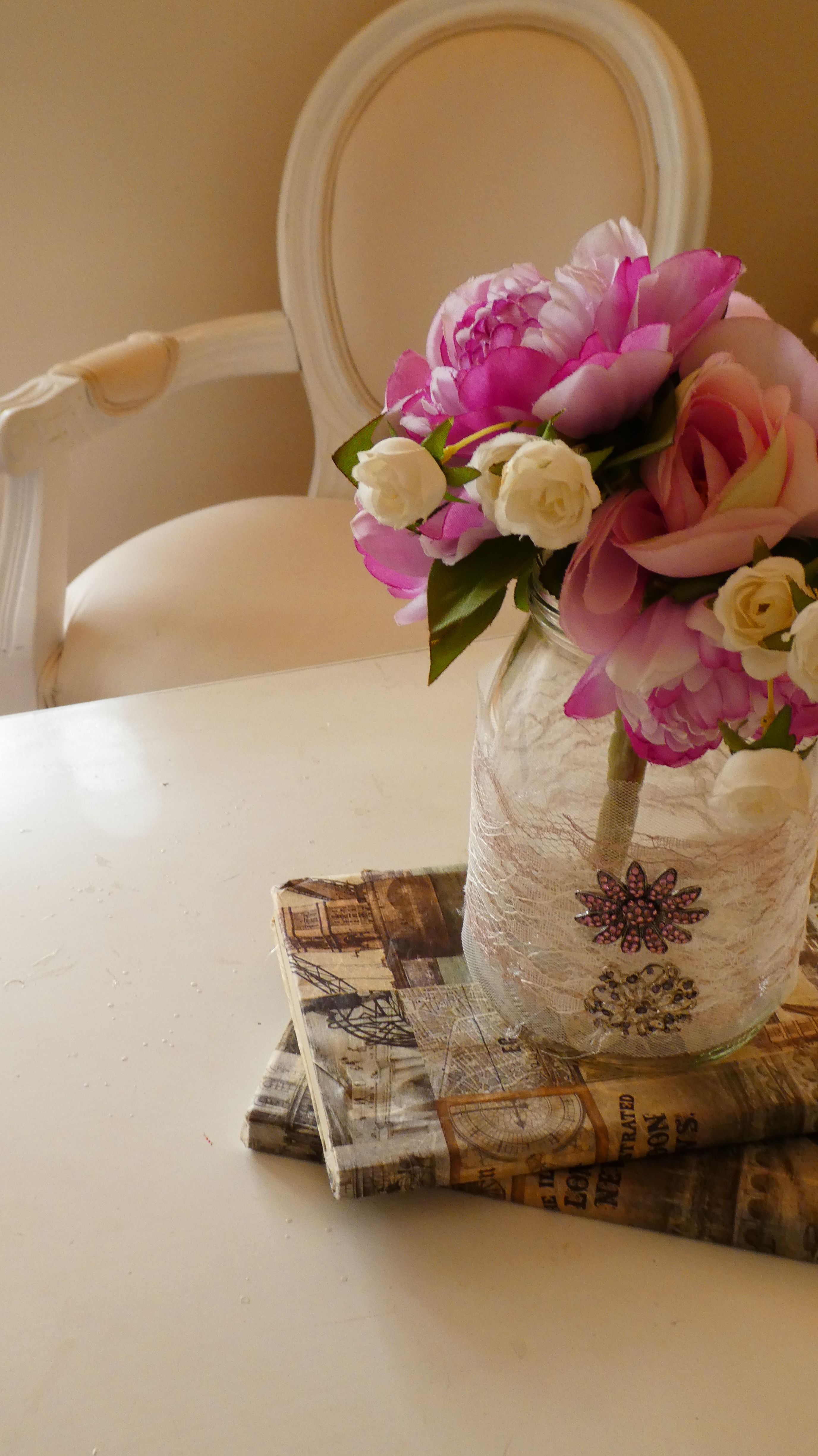 Centrotavola shabby fai da te