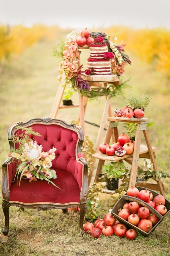 Fichi e melograni per il matrimonio autunnale