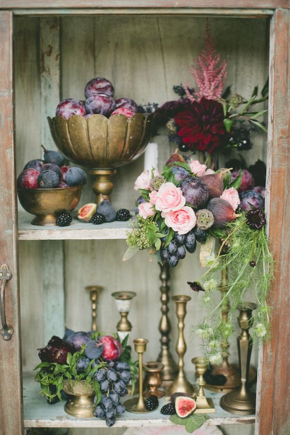 Fichi e melograni per il matrimonio autunnale
