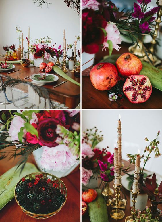 Fichi e melograni per il matrimonio autunnale