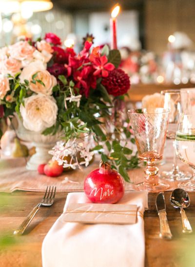Fichi e melograni per il matrimonio autunnale