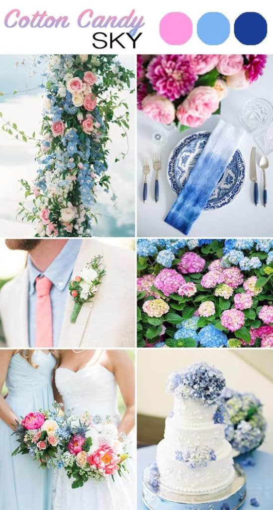  palette di colori più belle per il matrimonio estivo