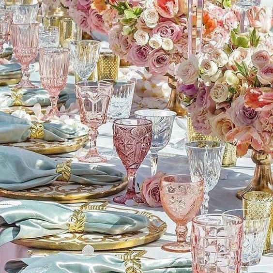 Bicchieri colorati per la tavola - Matrimonio a Bologna Blog