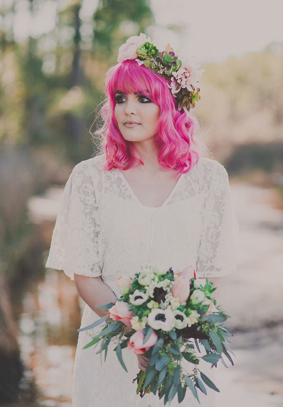 La sposa dai capelli colorati